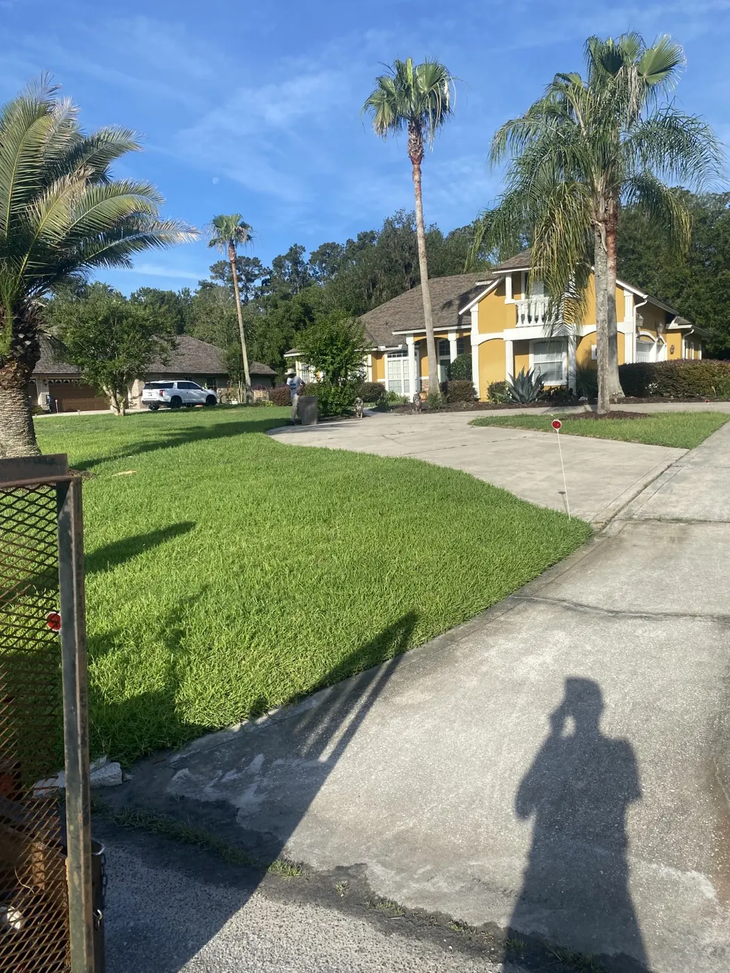 Freshly maintained Jacksonville lawn